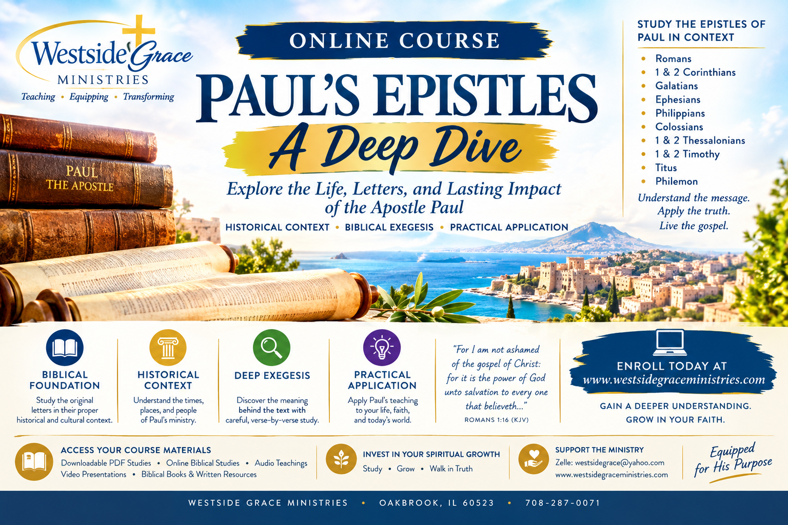 Pauline Epistles: A Deep Dive — Online Course by Westside Grace Ministries